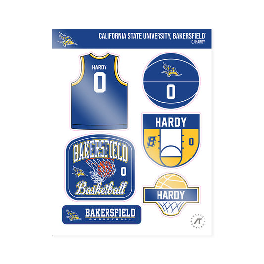 CSU Bakersfield - NCAA Men's Basketball : Cj Hardy - Sticker Sheet-0