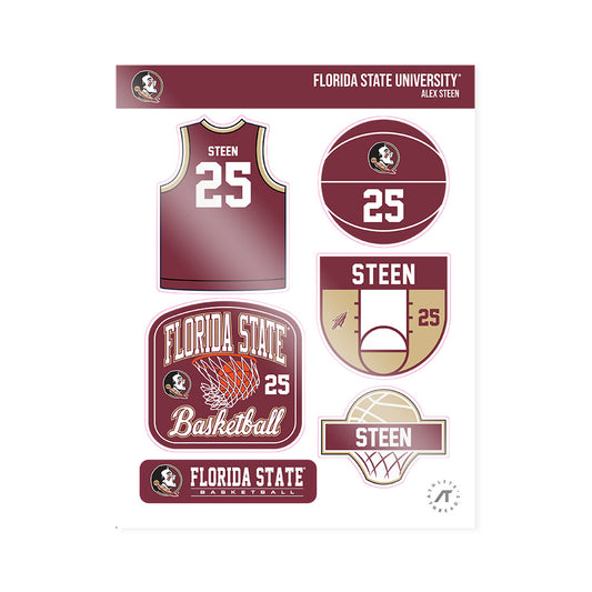 FSU - NCAA Men's Basketball : Alex Steen - Sticker Sheet-0