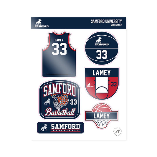 Samford - NCAA Men's Basketball : Zach Lamey - Sticker Sheet-0