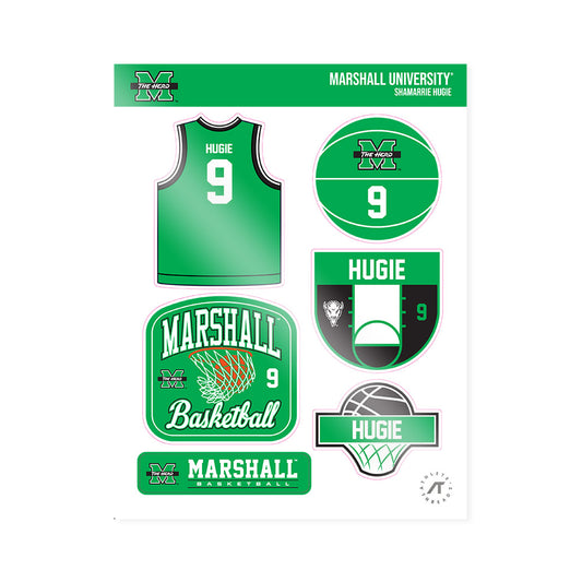 Marshall - NCAA Men's Basketball : Shamarrie Hugie - Sticker Sheet-0