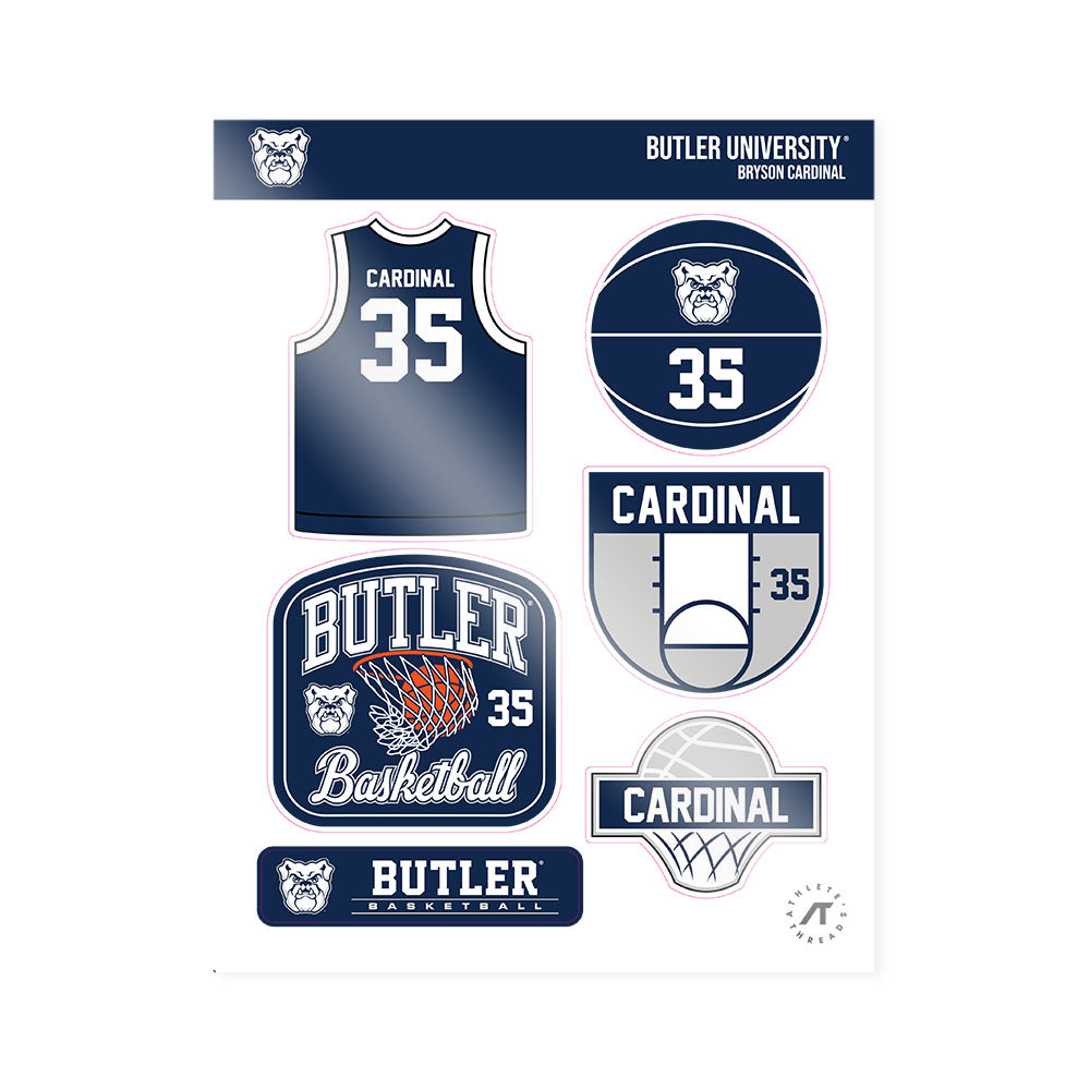 Butler - NCAA Men's Basketball : Bryson Cardinal - Sticker Sheet-0