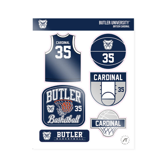 Butler - NCAA Men's Basketball : Bryson Cardinal - Sticker Sheet-0