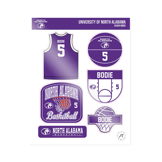 North Alabama - NCAA Men's Basketball : Kedar Bodie - Sticker Sheet-0