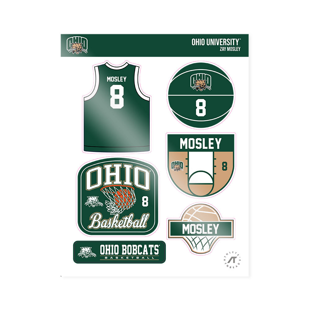 Ohio - NCAA Men's Basketball : Zay Mosley - Sticker Sheet-0