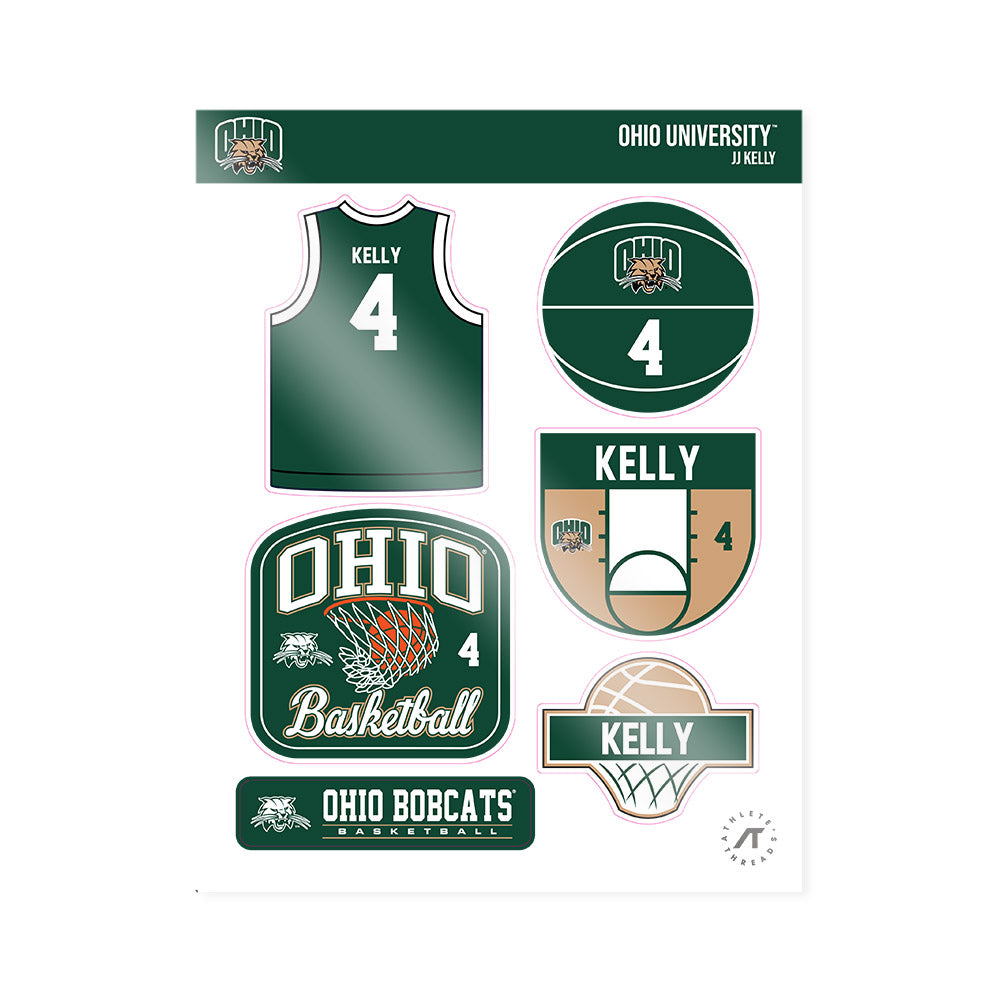 Ohio - NCAA Men's Basketball : JJ Kelly - Sticker Sheet-0