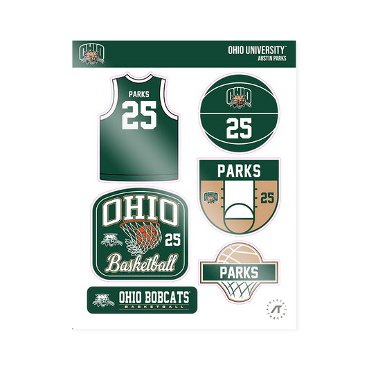 Ohio - NCAA Men's Basketball : Austin Parks - Sticker Sheet-0