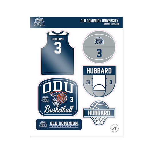 Old Dominion - NCAA Men's Basketball : Scottie Hubbard - Sticker Sheet-0