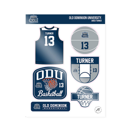 Old Dominion - NCAA Men's Basketball : Jared Turner - Sticker Sheet-0