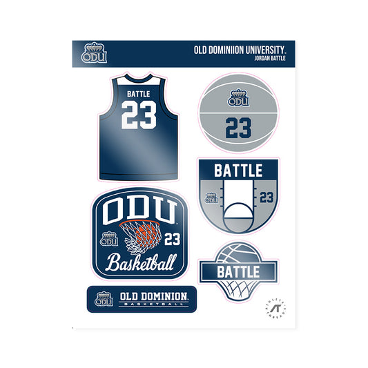Old Dominion - NCAA Men's Basketball : Jordan Battle - Sticker Sheet-0