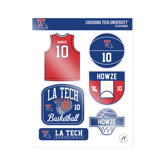 LA Tech - NCAA Men's Basketball : Kylan Howze - Sticker Sheet-0