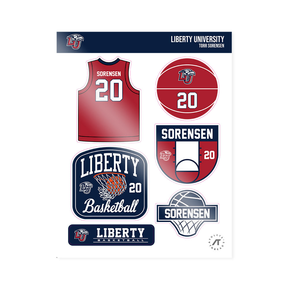 Liberty - NCAA Men's Basketball : Torr Sorensen - Sticker Sheet-0
