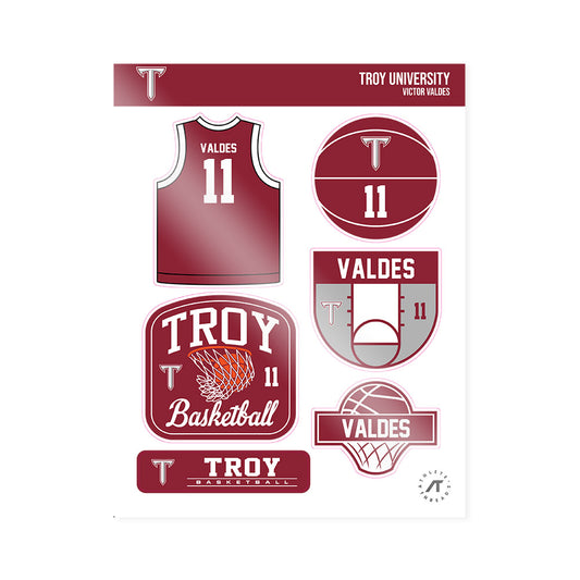 Troy - NCAA Men's Basketball : Victor Valdes - Sticker Sheet-0