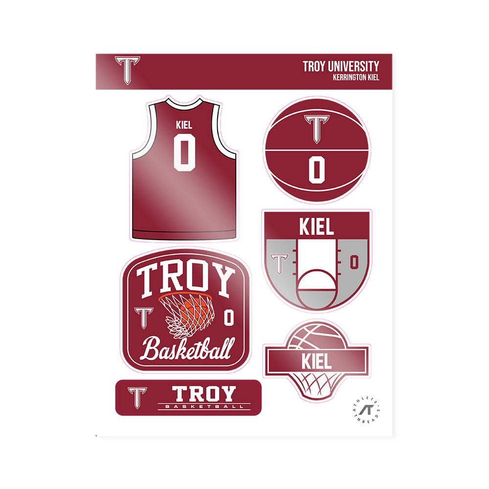 Troy - NCAA Men's Basketball : Kerrington Kiel - Sticker Sheet-0