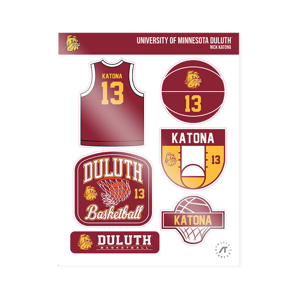 UMN Duluth - NCAA Men's Basketball : Nick Katona - Sticker Sheet-0