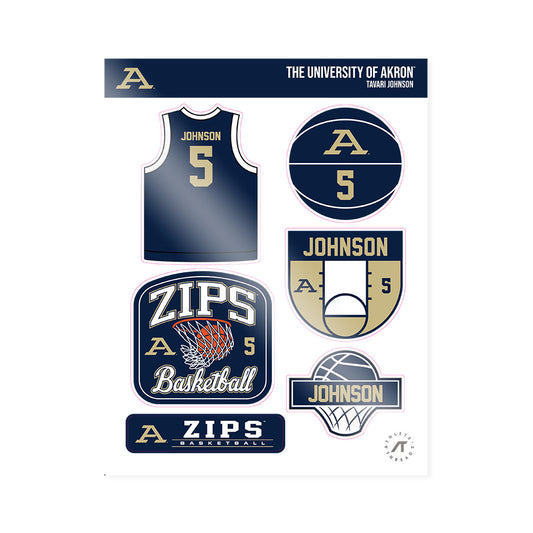 Akron - NCAA Men's Basketball : Tavari Johnson - Sticker Sheet-0