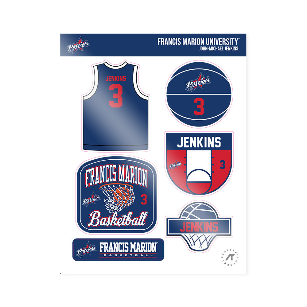 Francis Marion - NCAA Men's Basketball : John-Michael Jenkins - Sticker Sheet-0