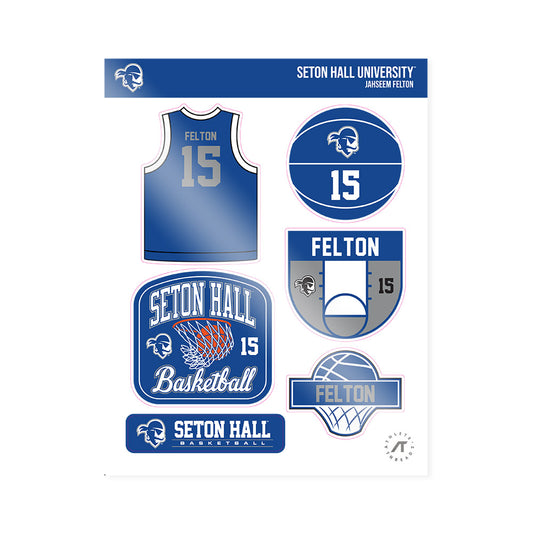 Seton Hall - NCAA Men's Basketball : Jahseem Felton - Sticker Sheet-0