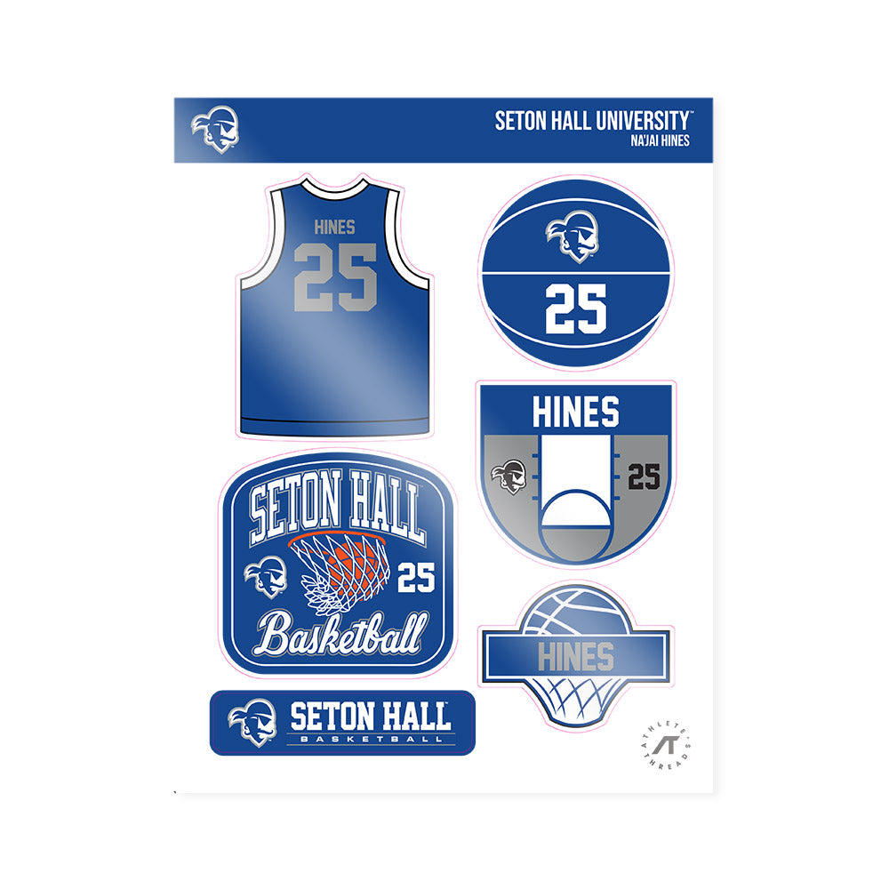 Seton Hall - NCAA Men's Basketball : Na'Jai Hines - Sticker Sheet-0