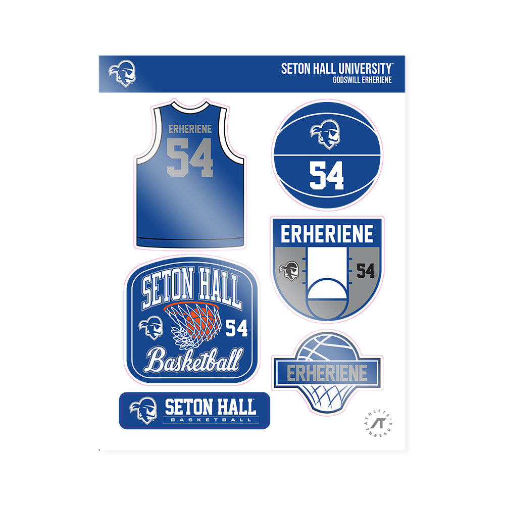 Seton Hall - NCAA Men's Basketball : Godswill Erheriene - Sticker Sheet-0