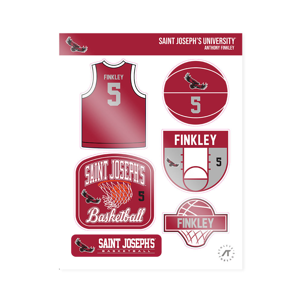St. Joe's - NCAA Men's Basketball : Anthony Finkley - Sticker Sheet-0