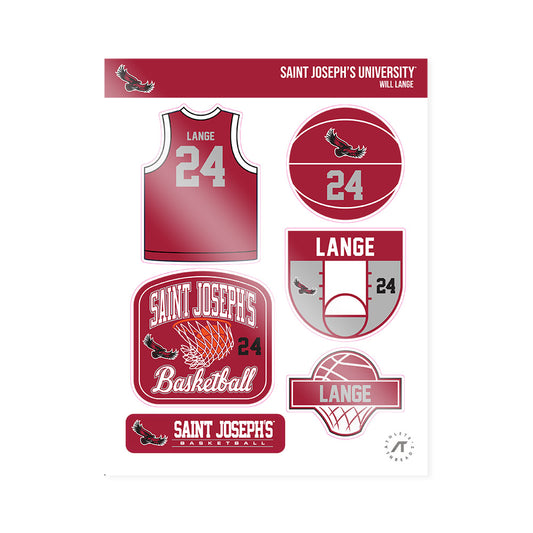 St. Joe's - NCAA Men's Basketball : Will Lange - Sticker Sheet-0