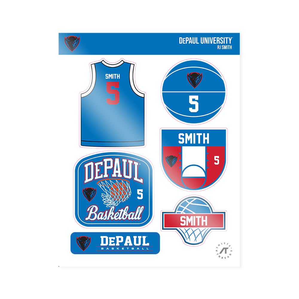 DePaul - NCAA Men's Basketball : RJ Smith - Sticker Sheet-0