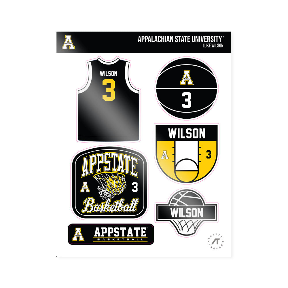 App State - NCAA Men's Basketball : Luke Wilson - Sticker Sheet-0