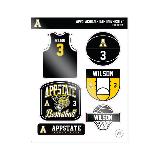 App State - NCAA Men's Basketball : Luke Wilson - Sticker Sheet-0