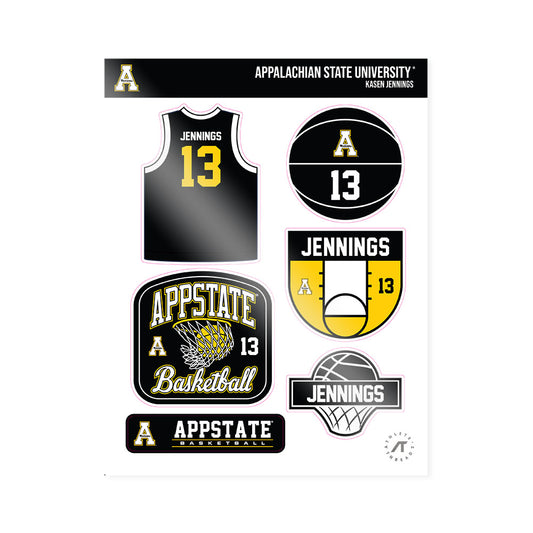 App State - NCAA Men's Basketball : Kasen Jennings - Sticker Sheet-0