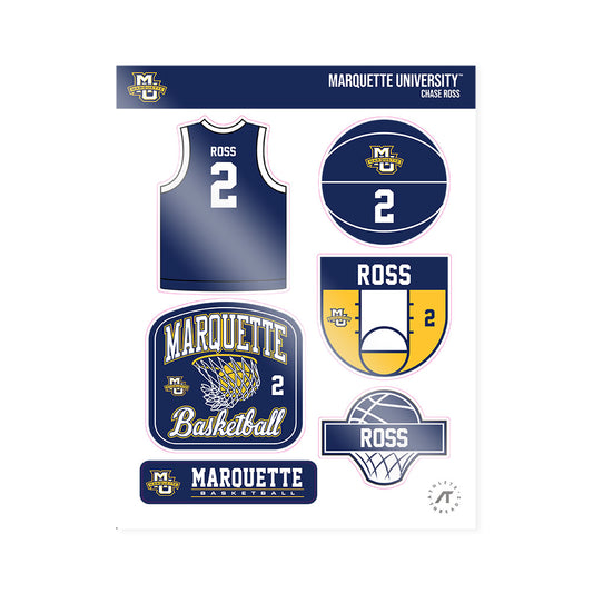 Marquette - NCAA Men's Basketball : Chase Ross - Sticker Sheet-0