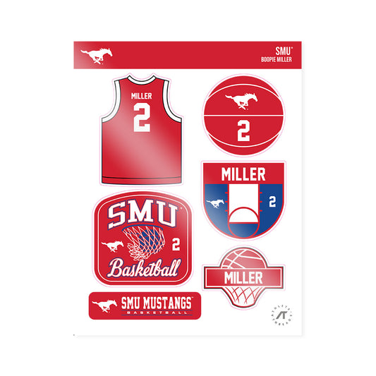 SMU - NCAA Men's Basketball : Boopie Miller - Sticker Sheet-0