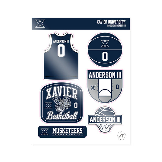 Xavier - NCAA Men's Basketball : Roddie Anderson III - Sticker Sheet-0