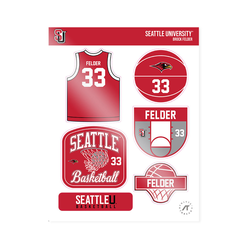 Seattle - NCAA Men's Basketball : Brock Felder - Sticker Sheet-0