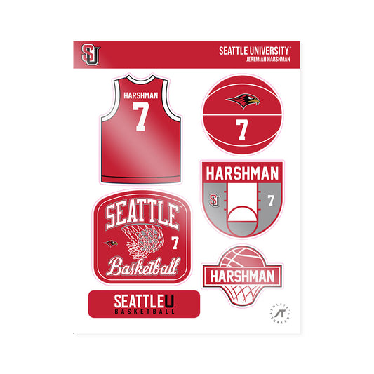 Seattle - NCAA Men's Basketball : Jeremiah Harshman - Sticker Sheet-0