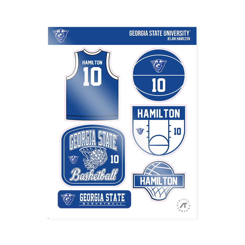 Georgia State - NCAA Men's Basketball : Jelani Hamilton - Sticker Sheet-0