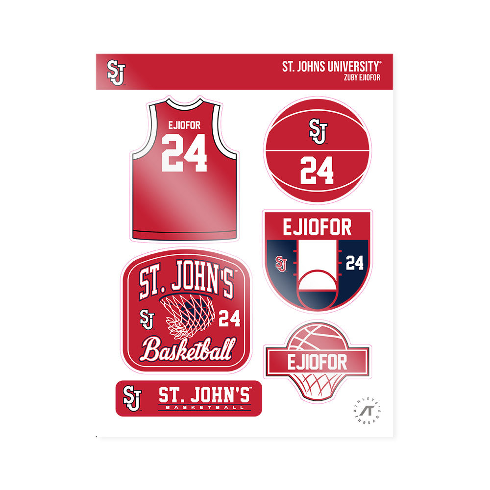 St. Johns - NCAA Men's Basketball : Zuby Ejiofor - Sticker Sheet-0