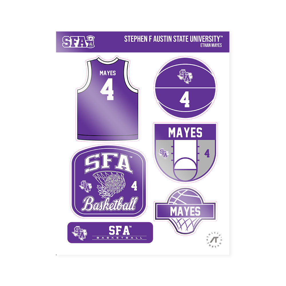 SFA - NCAA Men's Basketball : Ethan Mayes - Sticker Sheet-0