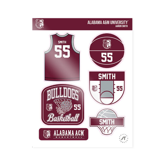 AAMU - NCAA Men's Basketball : Aaron Smith - Sticker Sheet-0