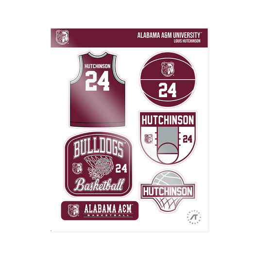 AAMU - NCAA Men's Basketball : Louis Hutchinson - Sticker Sheet-0