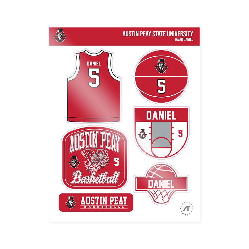 APSU - NCAA Men's Basketball : Javar Daniel - Sticker Sheet-0