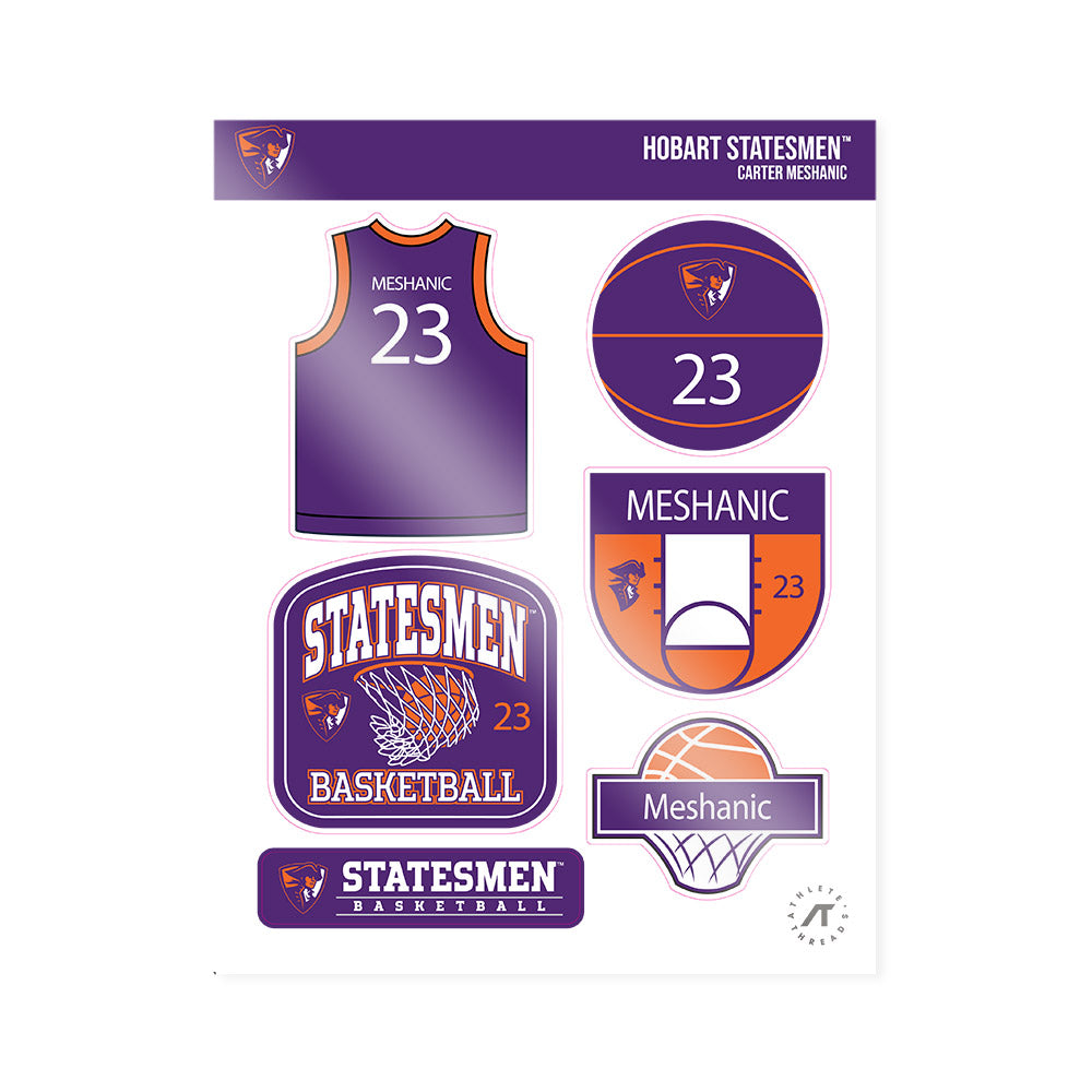 HWS - NCAA Men's Basketball : Carter Meshanic - Sticker Sheet-0