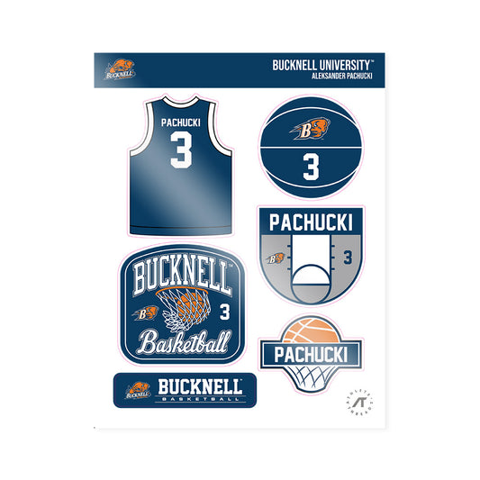 Bucknell - NCAA Men's Basketball : Aleksander Pachucki - Sticker Sheet-0