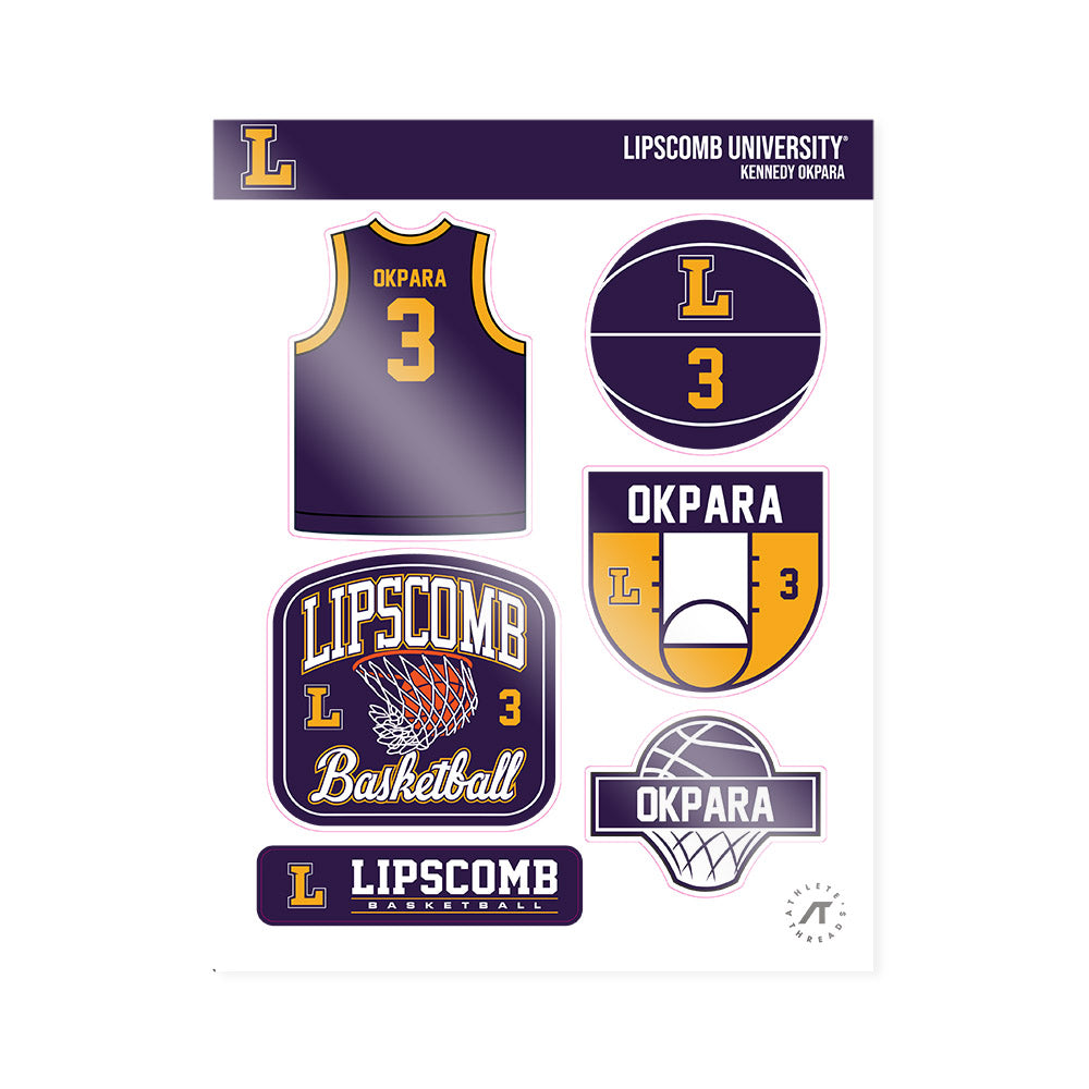 Lipscomb - NCAA Men's Basketball : Kennedy Okpara - Sticker Sheet-0