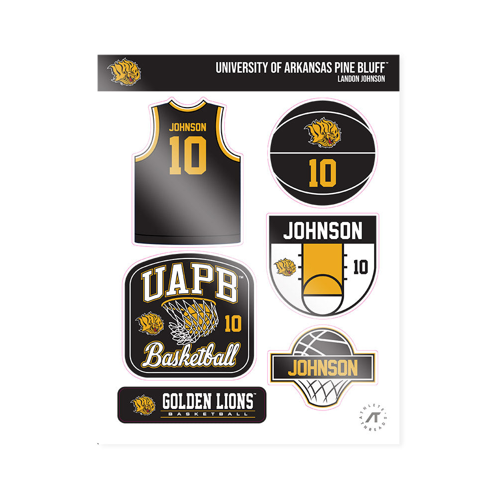 UAPB - NCAA Men's Basketball : Landon Johnson - Sticker Sheet-0