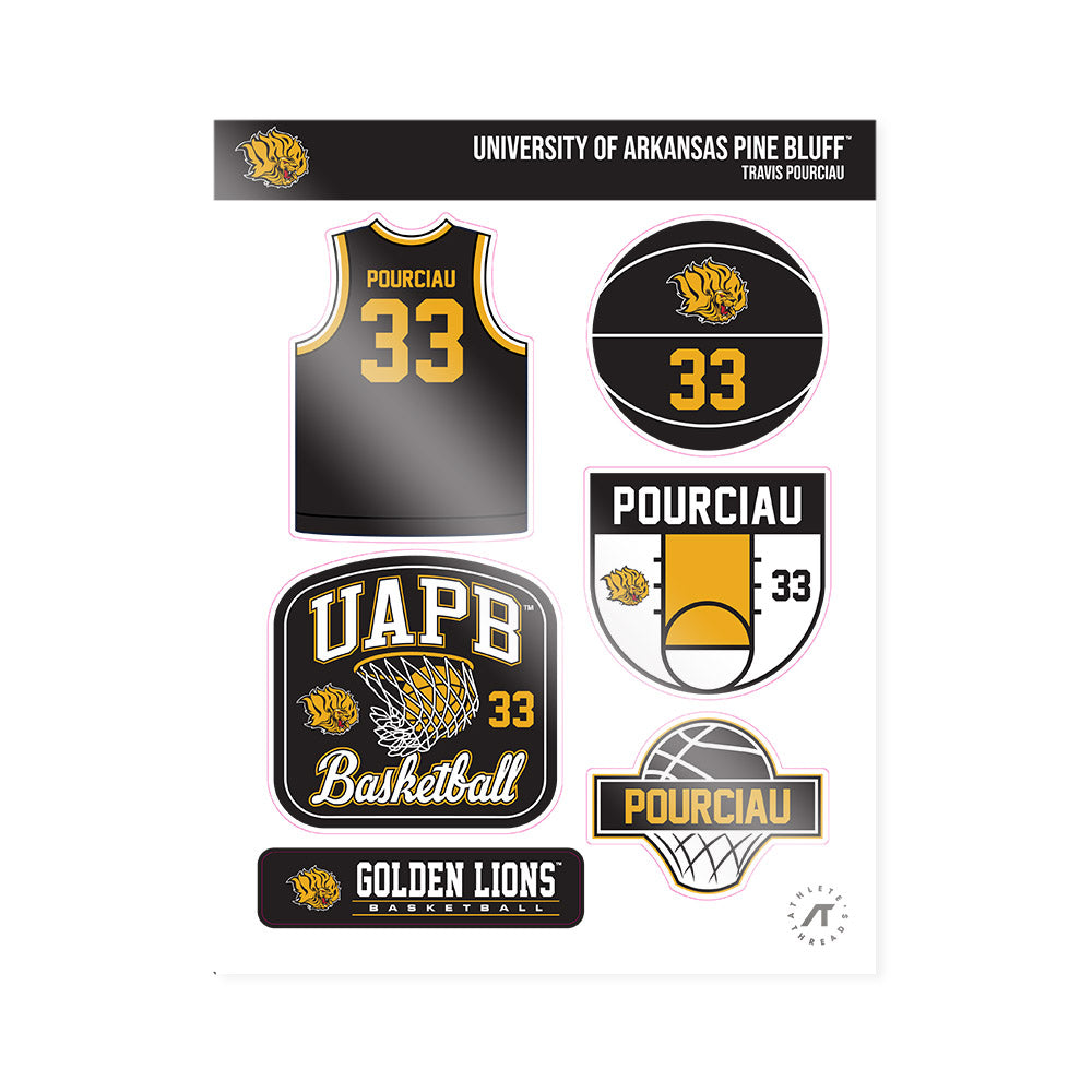UAPB - NCAA Men's Basketball : Travis Pourciau - Sticker Sheet-0