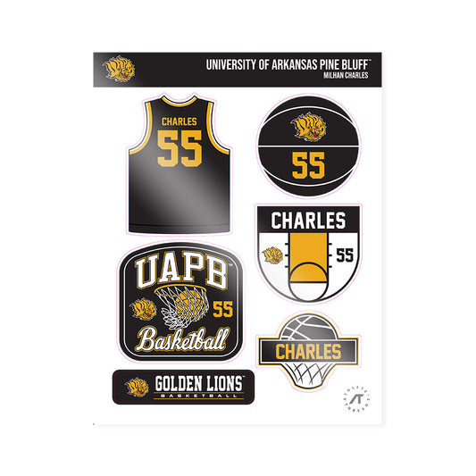 UAPB - NCAA Men's Basketball : Milhan Charles - Sticker Sheet-0