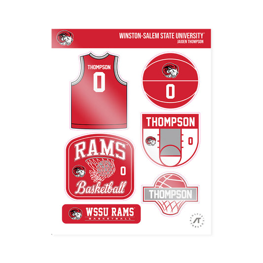WSSU - NCAA Men's Basketball : Jaiden Thompson - Sticker Sheet-0