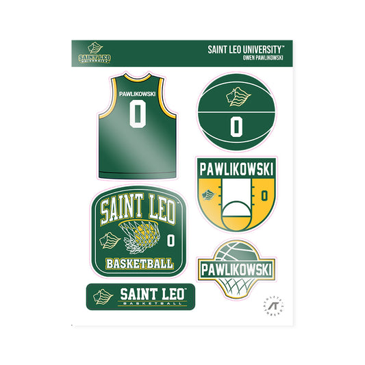 Saint Leo - NCAA Men's Basketball : Owen Pawlikowski - Sticker Sheet-0