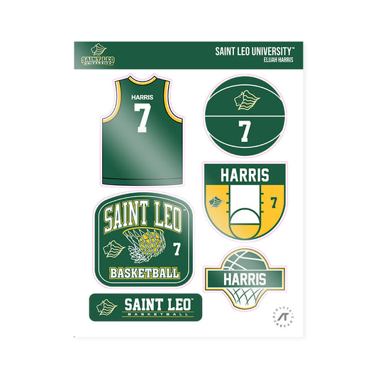 Saint Leo - NCAA Men's Basketball : Elijah Harris - Sticker Sheet-0