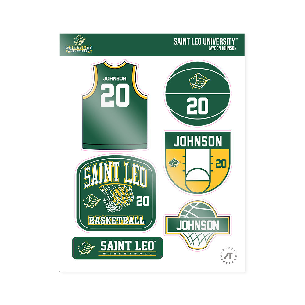 Saint Leo - NCAA Men's Basketball : Jayden Johnson - Sticker Sheet-0